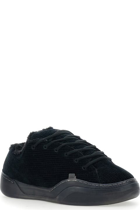 ERL for Kids ERL 'vamp Skate' Black Low-top Sneaker With Front Logo In Velvet Man