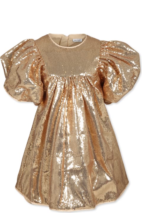 Homeware Marc Jacobs Gold Dress For Girl With Sequins