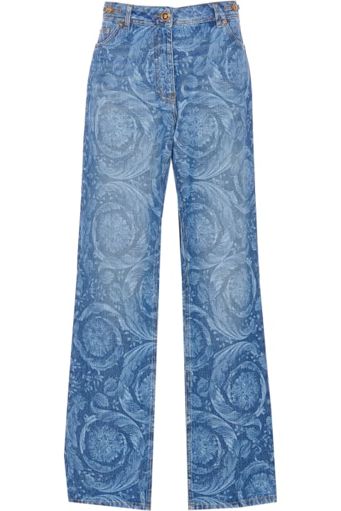 Jeans for Women Versace Regular Barocco Denim Jeans