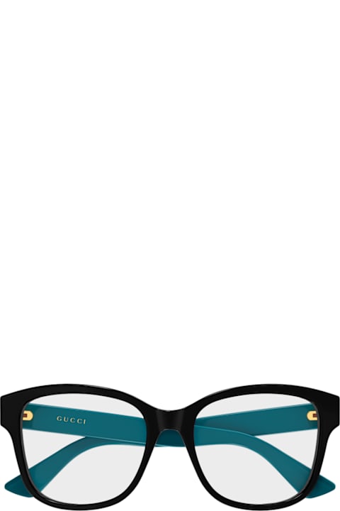 Gucci Eyewear for Kids Gucci Eyewear Gucci Gg1340o Linea Emblem 011 Black Blue Glasses