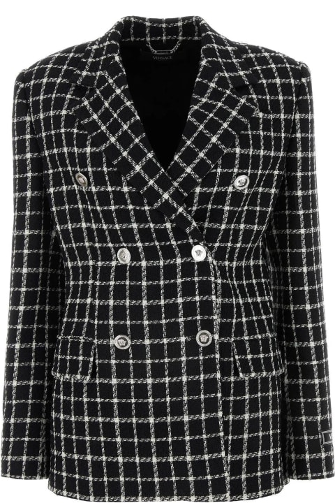 Coats & Jackets for Women Versace Embroidered Tweed Blazer