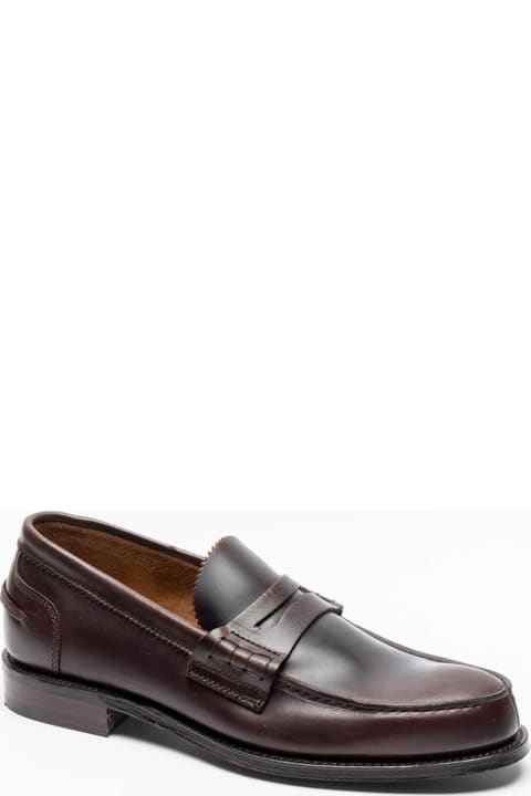 Loafers & Boat Shoes for Men Cheaney Brown Oxford Pull Up Calf Penny Loafer