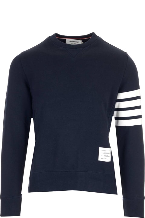 Thom Browne لـ Men Thom Browne Classic Sweatshirt In Classic Loopback W/ Engineered 4 Bar