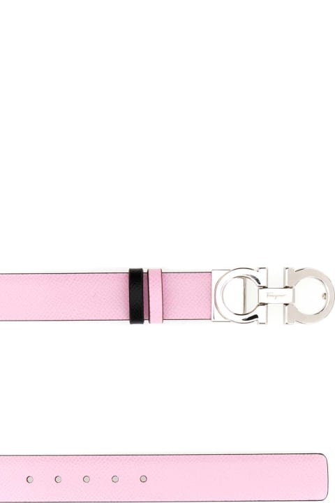 ウィメンズ Ferragamoのベルト Ferragamo Pink Leather Reversible Belt