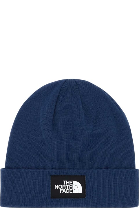 メンズ The North Faceのデジタルアクセサリー The North Face Navy Blue Stretch Polyester Blend Beanie Hat