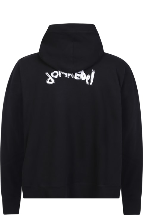 Dom Rebel Clothing for Men Dom Rebel Domrebel Moody Black Hoodie Sweatshirt