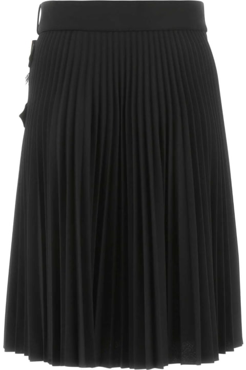 ウィメンズ新着アイテム Burberry Black Stretch Polyester Blend Skirt