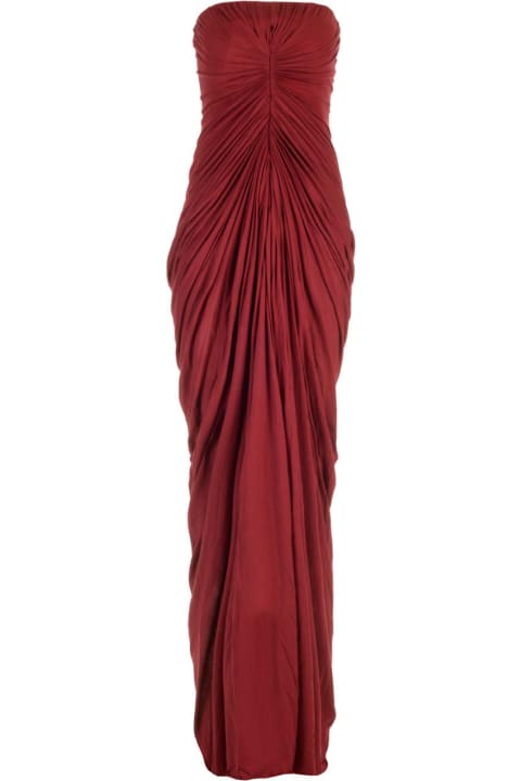 Dresses for Women Rick Owens Long Draped Bustier Dress