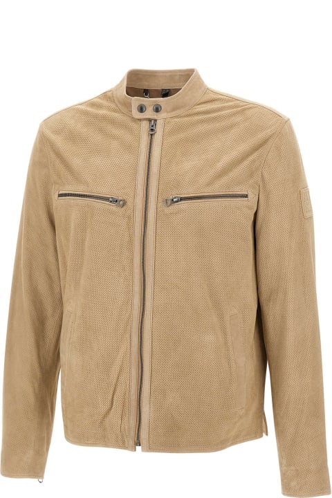 Coats & Jackets for Men Belstaff "racerway Air" Goat Suede Jacket