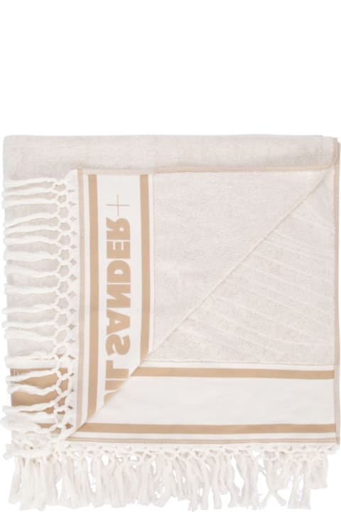 Jil Sander Swimwear for Women Jil Sander Embroidered Cotton Beach Towel