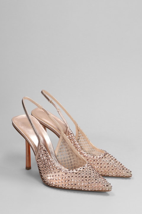 High-Heeled Shoes for Women Le Silla Gilda Pumps In Gold Leather