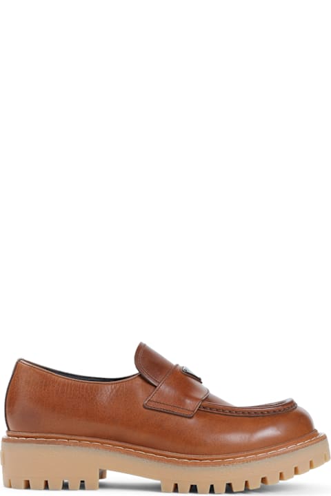 Homeware Prada Caramel Leather Loafers