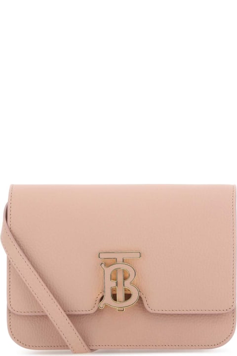 ウィメンズ Burberryのショルダーバッグ Burberry Pink Leather Small Tb Crossbody Bag
