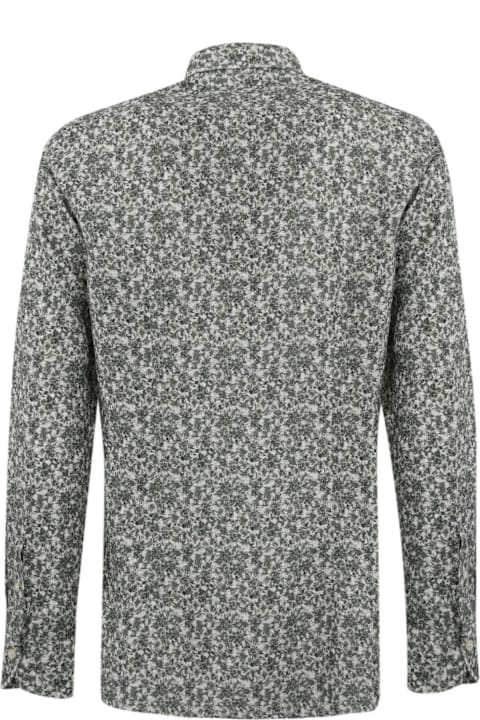 Xacus Shirts for Men Xacus Floral Linen Blend Shirt