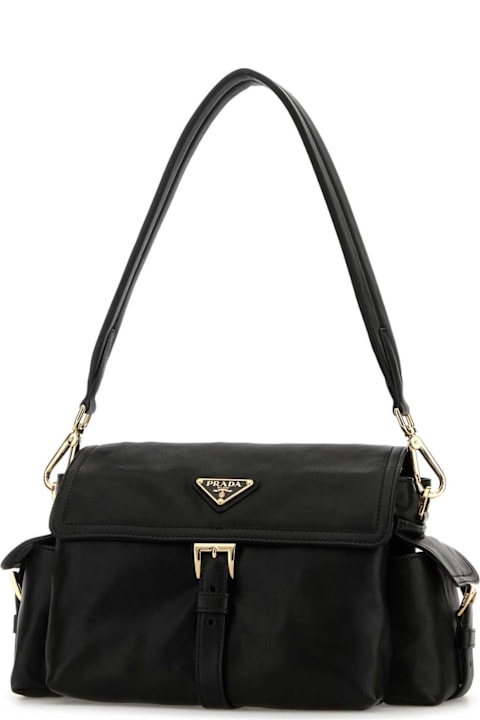 Homeware Prada Black Nappa Leather Prada Explore Shoulder Bag