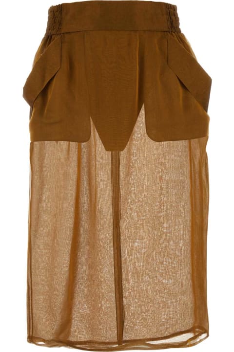 Fashion for Women Saint Laurent Copper Silk Skirt