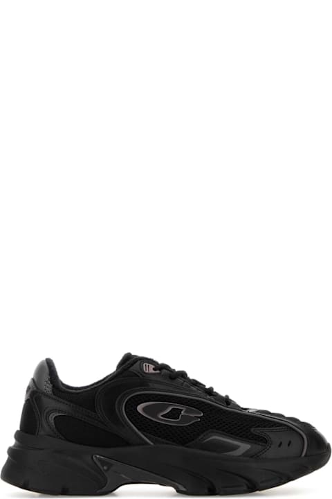 Coach Black Mesh And Leather Sneakers