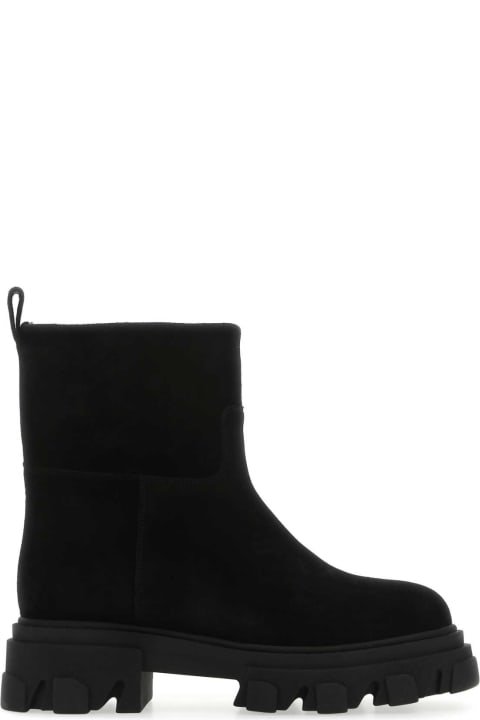 Boots for Women GIA BORGHINI Black Suede Ankle Boots