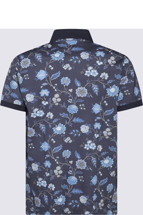 Etro Topwear for Men Etro Blue Cotton Polo Shirt