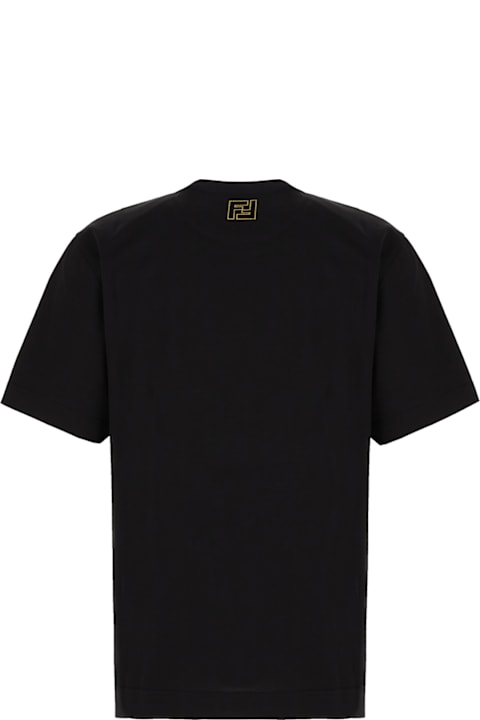 Clothing for Men Fendi Black Cotton T-shirt