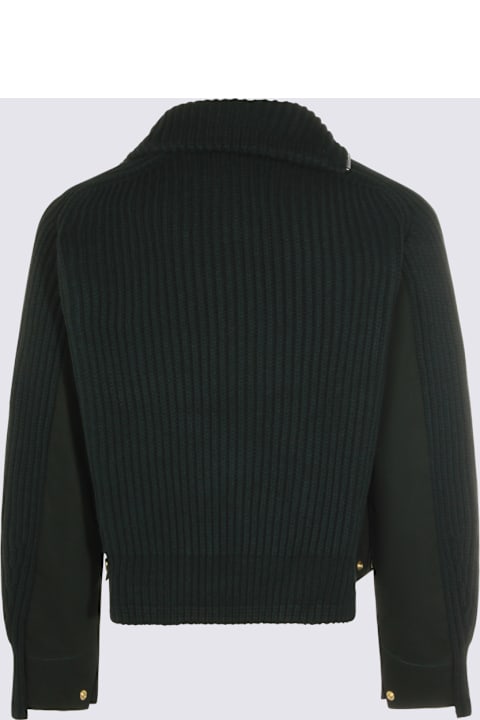 Sacai for Kids Sacai Dark Green Wool Casual Jacket