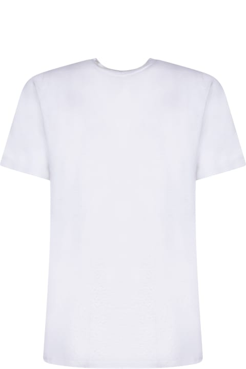 120% Lino Topwear for Men 120% Lino White Linen T-shirt