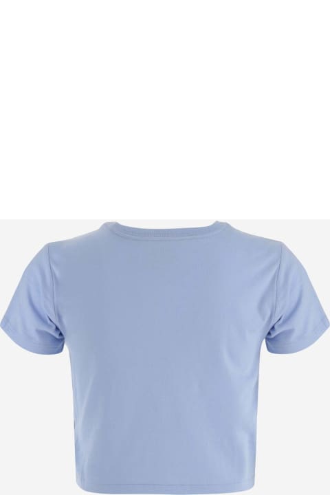 Polo Ralph Lauren T-Shirts & Polo Shirts for Girls Polo Ralph Lauren Cotton Crop T-shirt With Logo