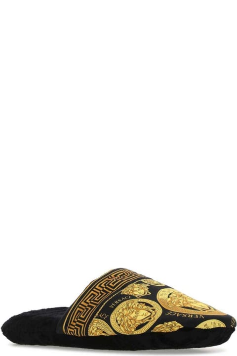 Flat Shoes for Women Versace Medusa Printed Slippers