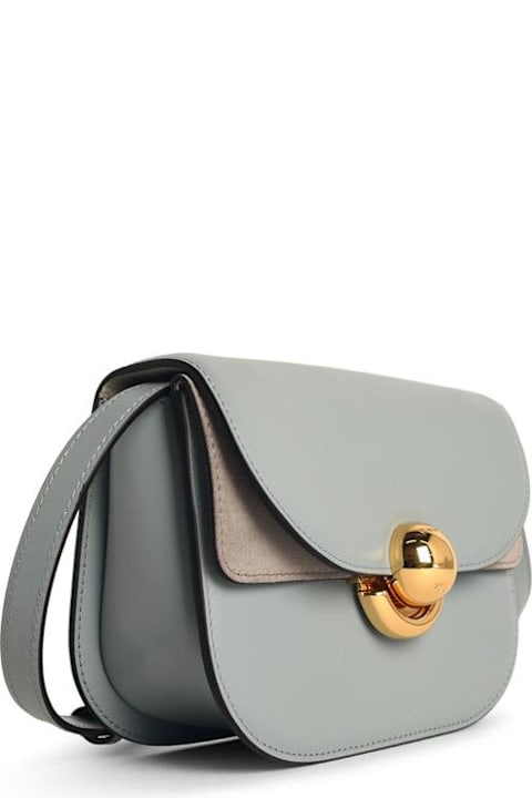 Furla for Men Furla Light Blue Leather Mini 'sfera' Crossbody Bag