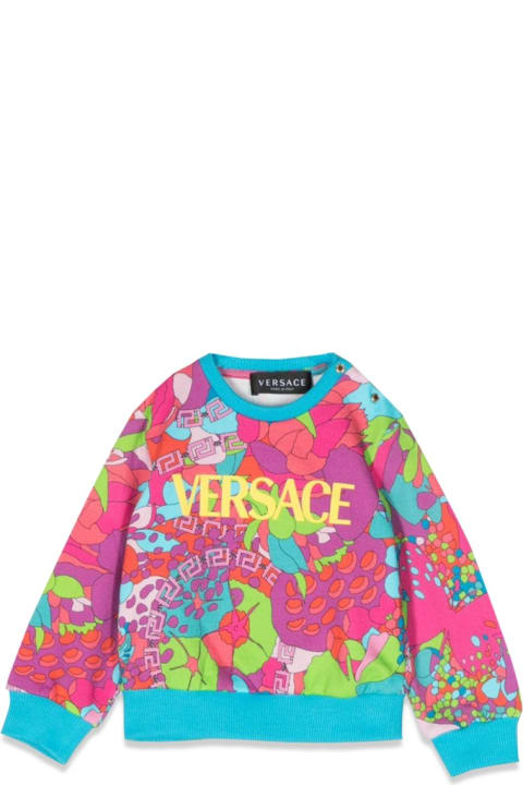 Versace Sweaters & Sweatshirts for Baby Girls Versace Floral Crewneck Sweatshirt
