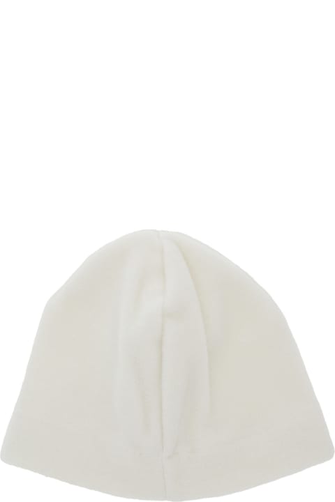 Il Gufo إكسسورات وهدايا لـ بنات Il Gufo White Beanie With Embroidered Logo On The Front In Viscose Blend Girl