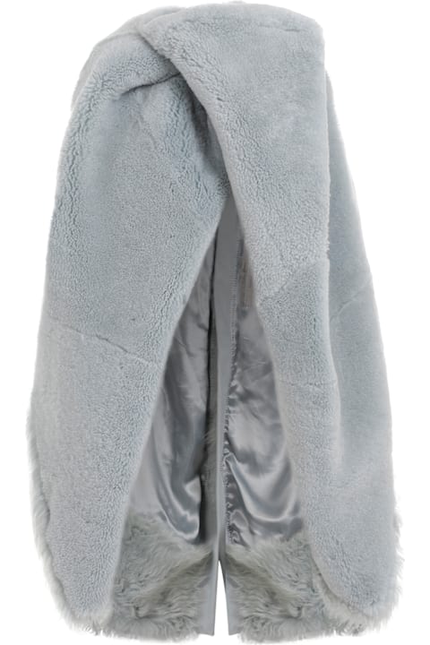 Rick Owens Sale for Women Rick Owens Short Masto Shearling Cape