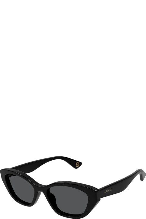 Gucci Eyewear Eyewear for Women Gucci Eyewear Gg1638s Linea Lettering 001 Black Grey Sunglasses