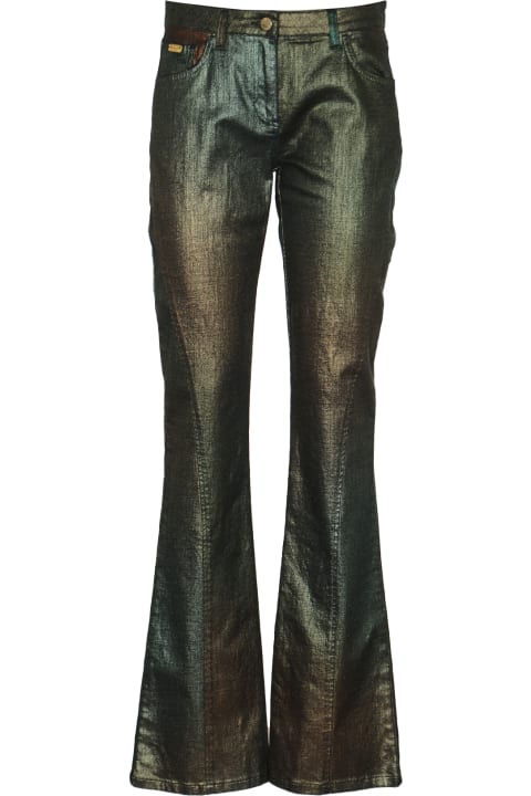 Alberta Ferretti Pants & Shorts for Women Alberta Ferretti Metallic Buttoned Jeans