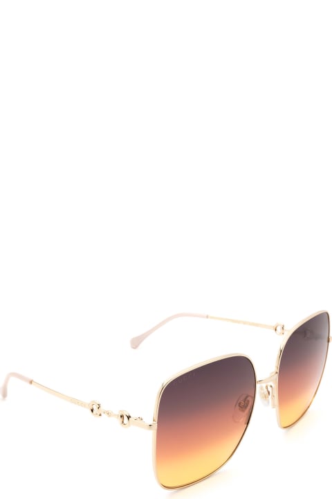 Accessories for Women Gucci Eyewear Gg0879s Gold Sunglasses