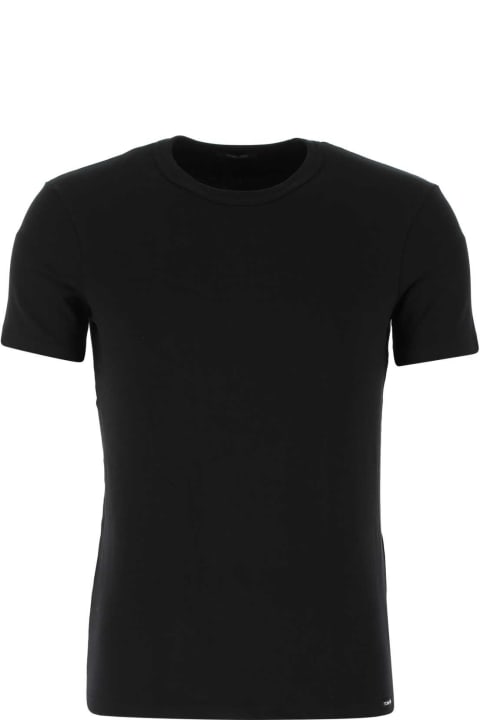 Tom Ford Sale for Men Tom Ford Black Stretch Cotton T-shirt