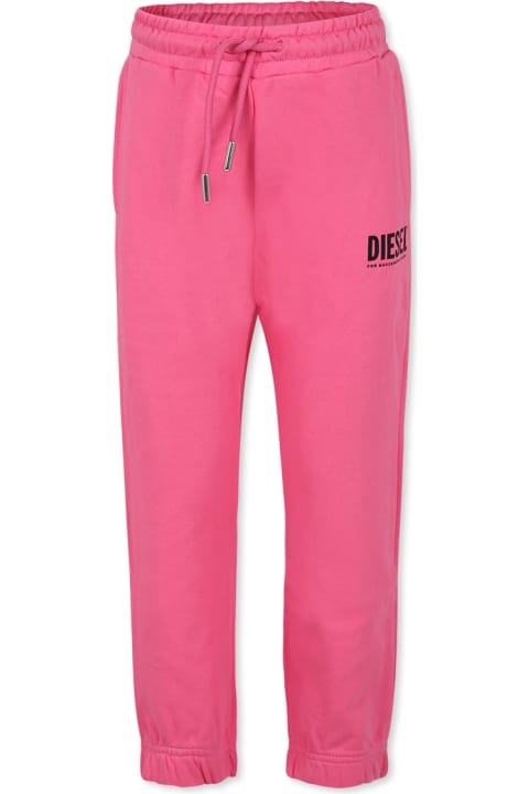 Diesel for Kids Diesel Pink Trousers For Girl With Logo