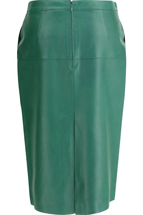 Homeware Parosh Leather Midi Skirt