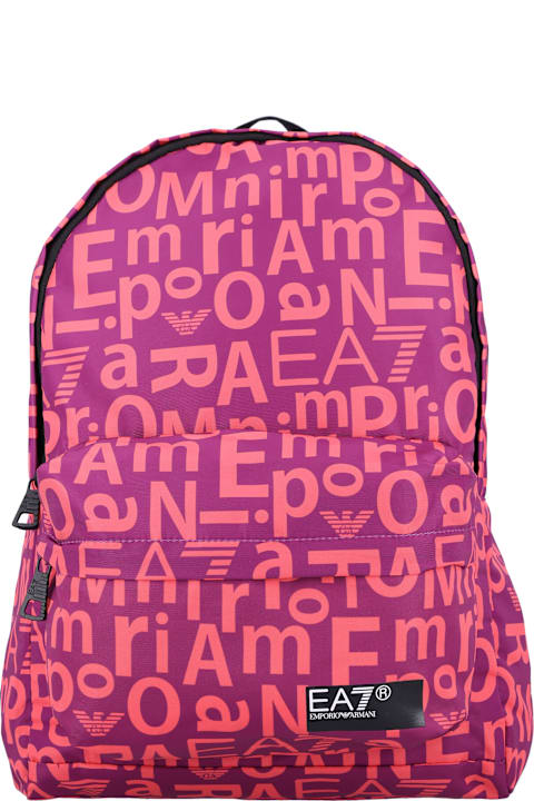 Homeware EA7 Allover Logo Print Backpack