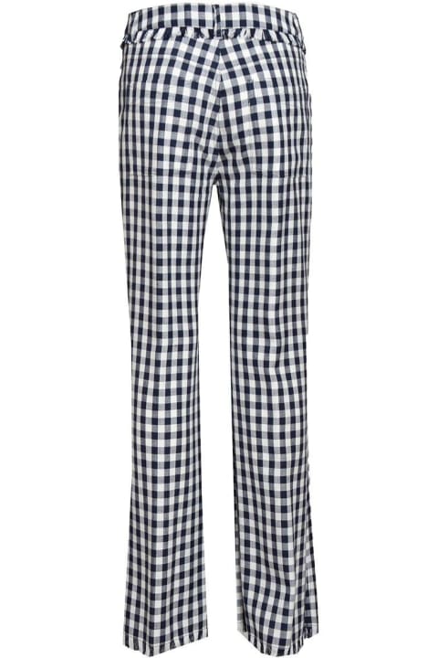 Etro Women Etro Mid Rise Gingham Checked Trousers