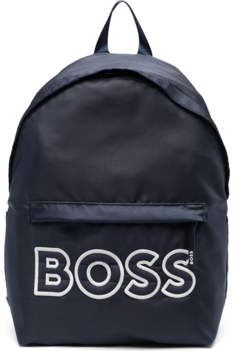 Accessories & Gifts for Boys Hugo Boss Hugo Boss Zaino Blu Navy In Nylon Bambino