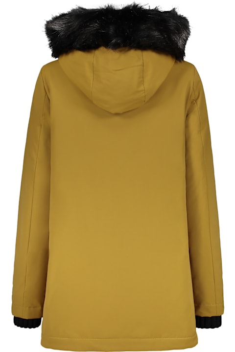 Homeware Herno Parka With Hood Trimmed In Faux Fur