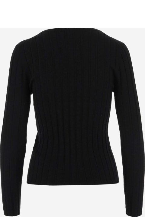 Allude Clothing for Women Allude Ribbed Wool Pullover