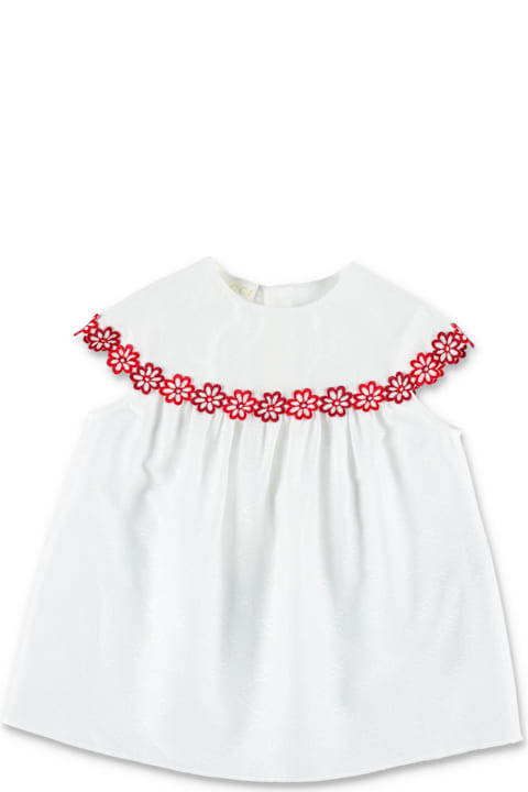 Homeware Gucci Gucci Baby Embroidered Cotton Dress