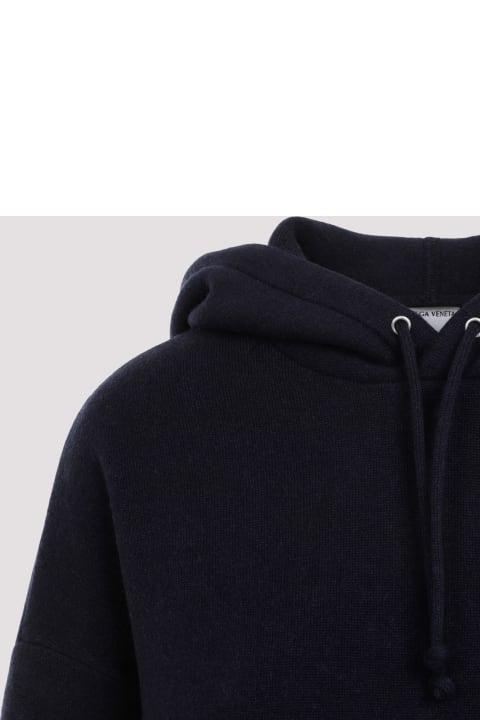【関税・送料込み】BOTTEGA VENETA SWEATSHIRTS NAVY WOOL Wool polo sweater in blue - Bottega Veneta | Mytheresa