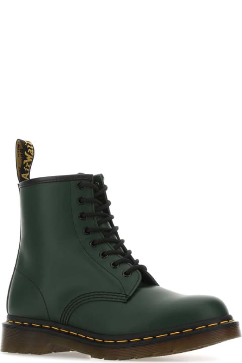 Boots for Men Dr. Martens Bottle Green Leather 1460 Ankle Boots