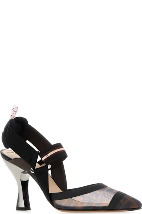 Fendi Printed Mesh Colibrã¬ Pumps
