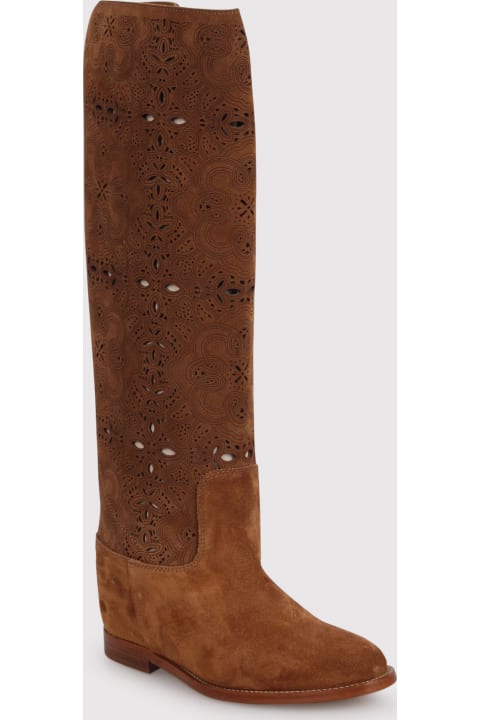 Via Roma 15 Boots for Women Via Roma 15 Via Roma 15 Perforated Boot With Internal Wedge