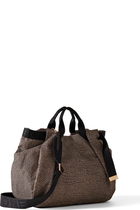 Bags Sale for Women Borbonese Borbonese Bateau Medium Handbag In Op Fabric