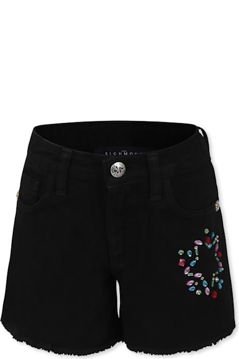 Richmond for Men Richmond Black Shorts For Girl With Logo